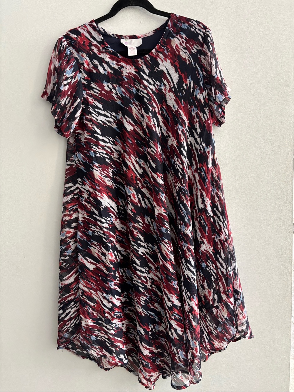 Pink Pineapple Beautiful Print Dress Free One Size Tropical Flowy
